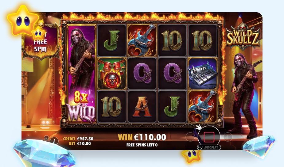 Wild Skullz Speelveld - Free spins bonusronde