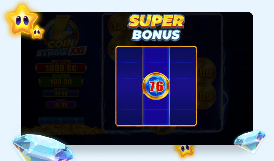 Coin Strike XXL Hold and Win Speelveld - Super bonus