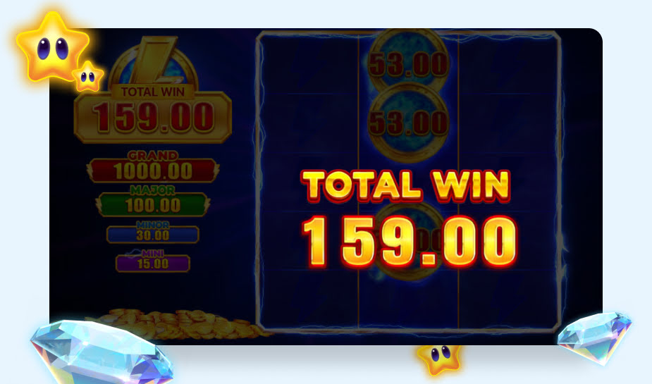 Coin Strike XXL Hold and Win Speelveld - Total win