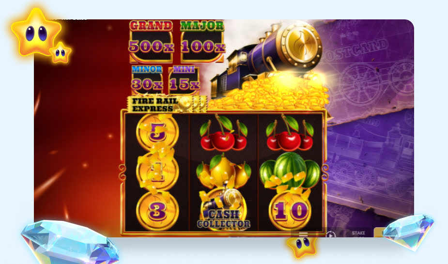 Fire Rail Express Hold and Win Speelveld - Cash collector