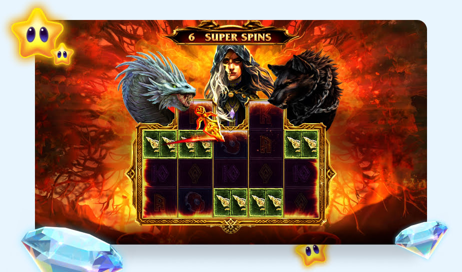 Loki's Descendants Speelveld - Super spins bonusronde