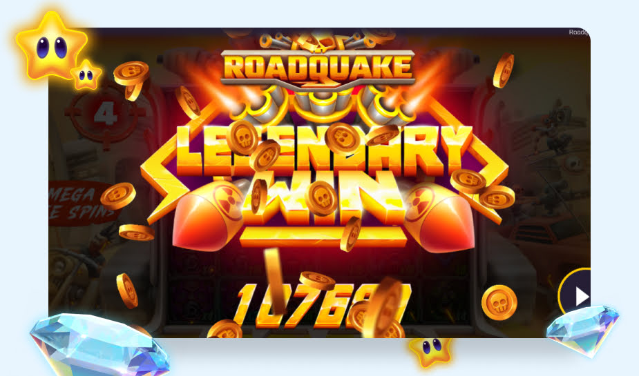 Roadquake speelveld - Legendary win