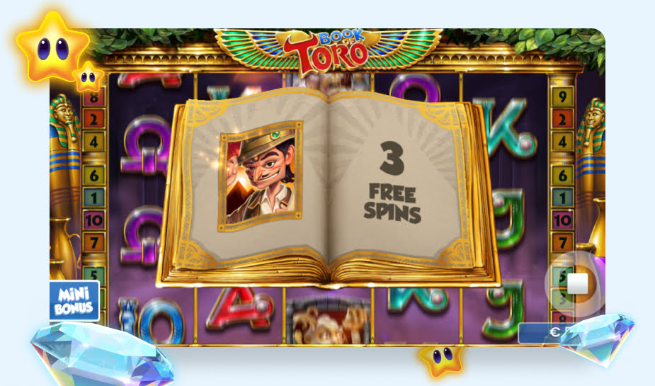 Book of Toro speelveld - 3 spins