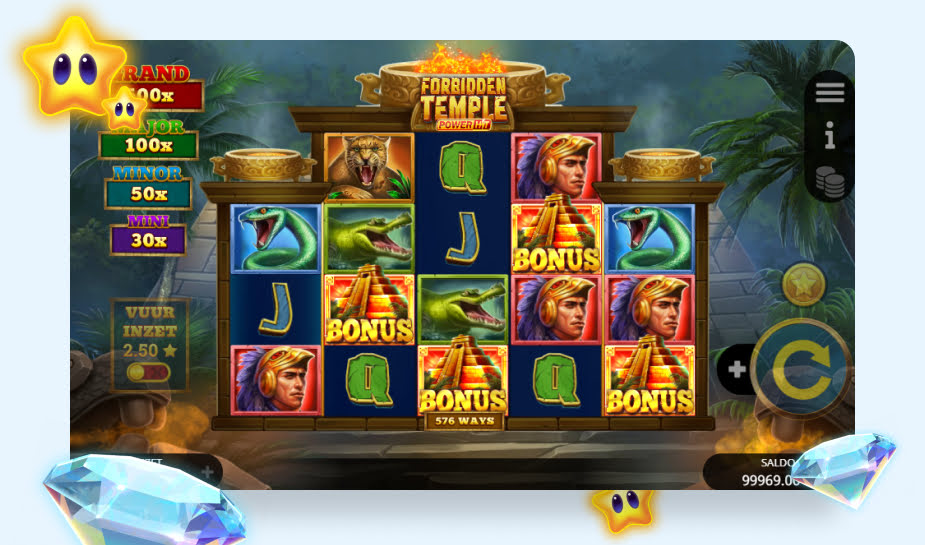 Forbidden Temple Power Hit Speelveld - Bonus gedraaid