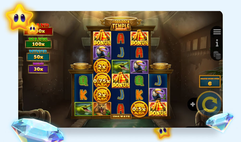 Forbidden Temple Power Hit Speelveld - Bonus in de bonusronde