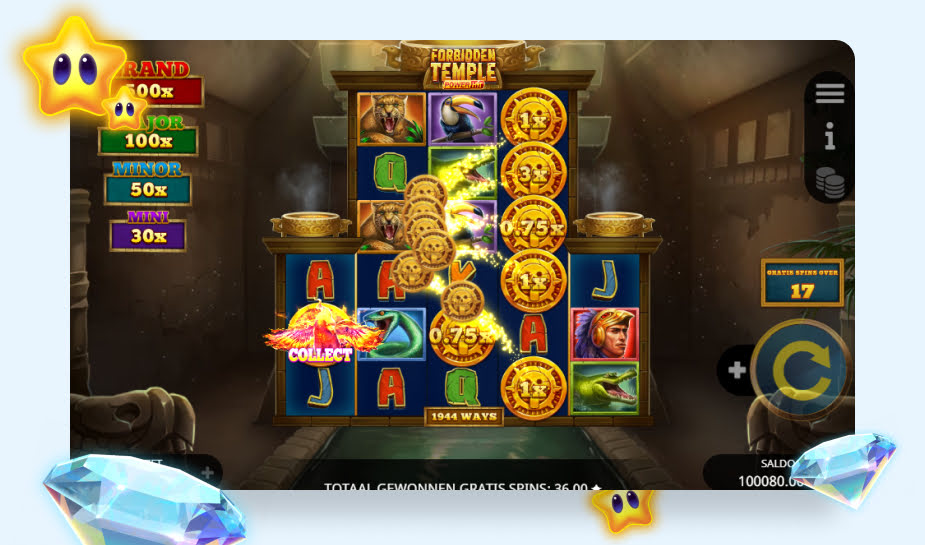 Forbidden Temple Power Hit Speelveld - Collect feature