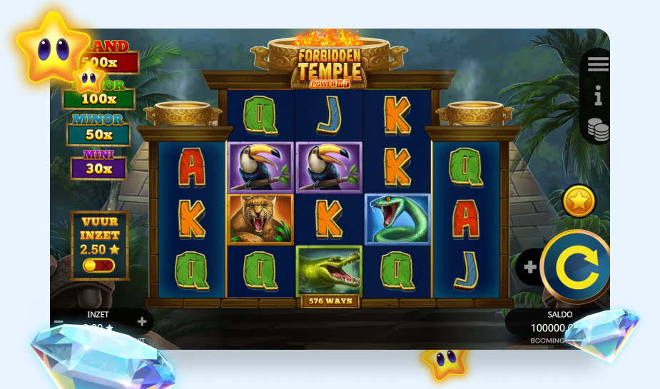 Forbidden Temple Power Hit Speelveld - Gameplay
