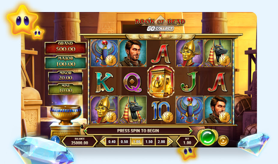 Book of Dead Go Collect printscreen gameplay