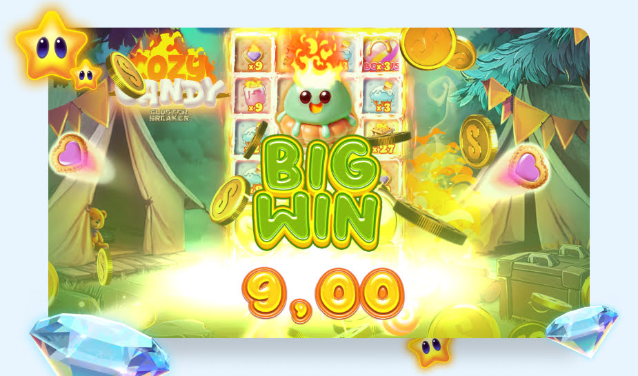 Cozy Candy Clusterbreaker printscreen - Big win