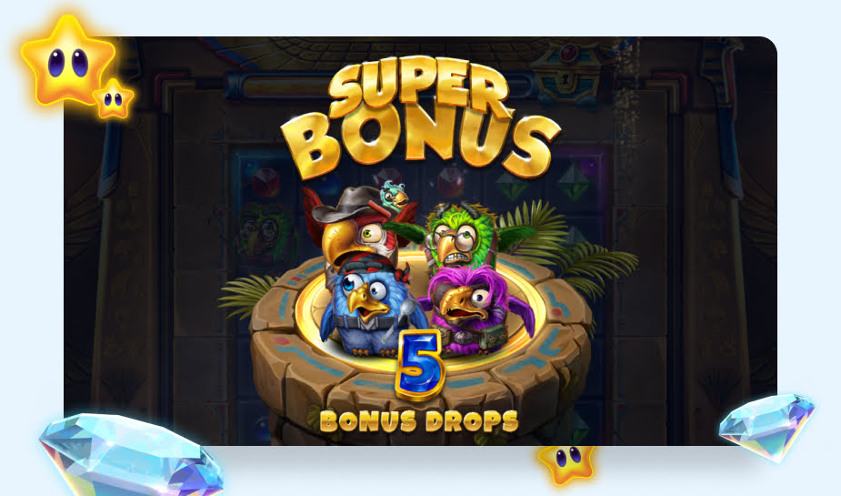Pirots 5 Speelveld - Super bonus gehaald