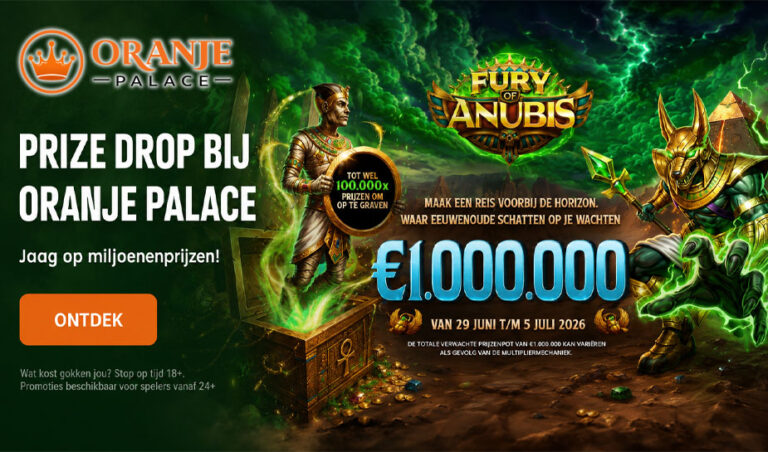 speel op het spel fury of anubis en win tot wel honderdduizend keer je inzet bij Oranje Palace
