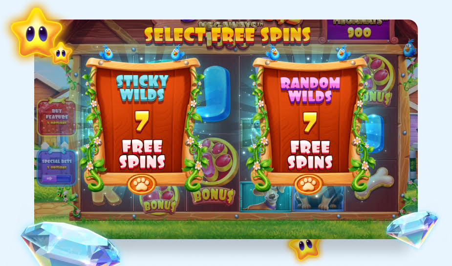 The Dog House Megaways 1000 - Speelveld Selecteer free spins
