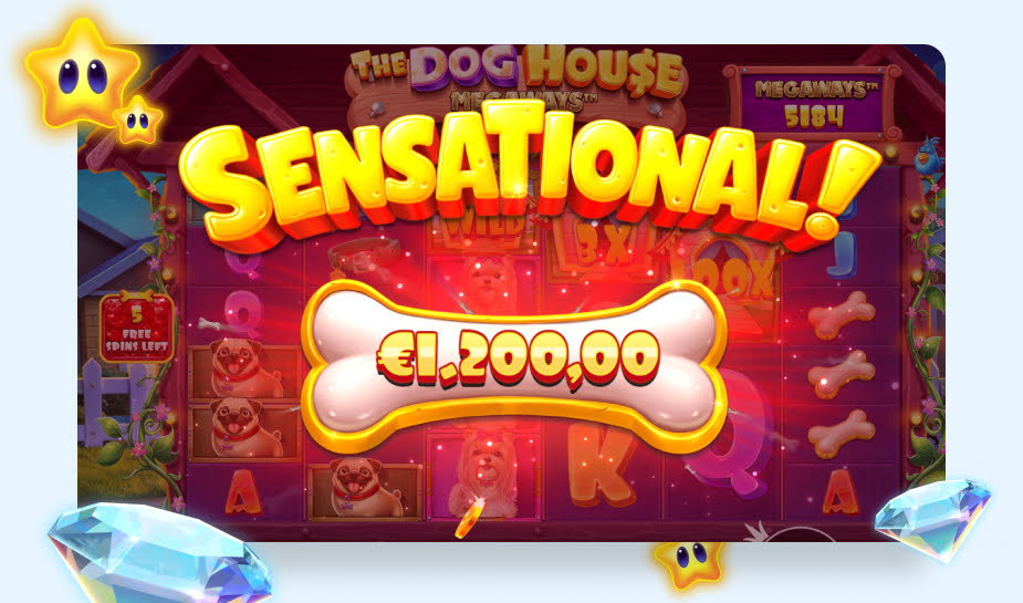 The Dog House Megaways 1000 - Speelveld Sensational win