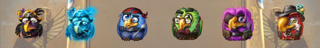 Verschillende vogels in Pirots 5