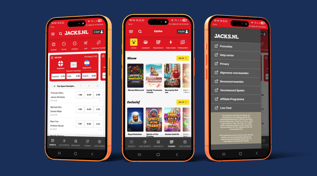 Casino app JACKS.NL spelaanbod logo