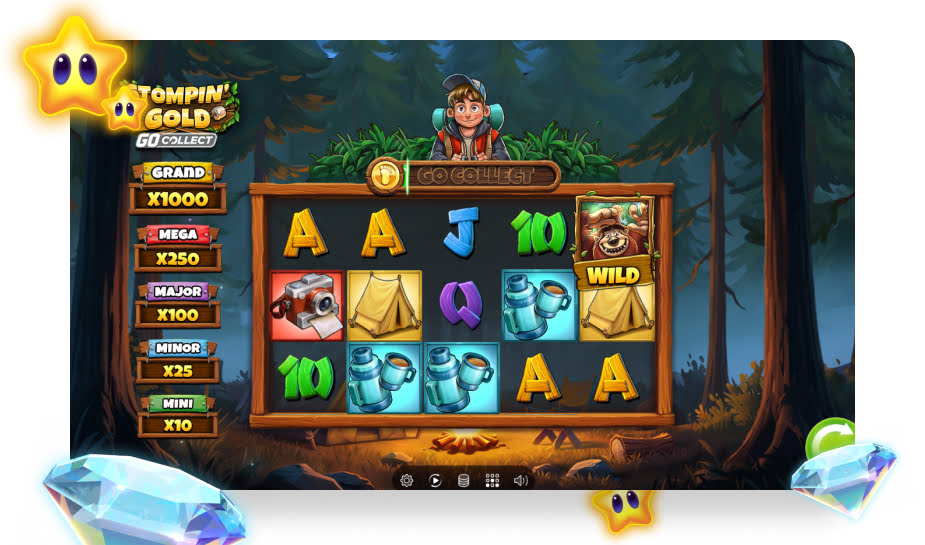 Stompin'Gold gameplay speelveld