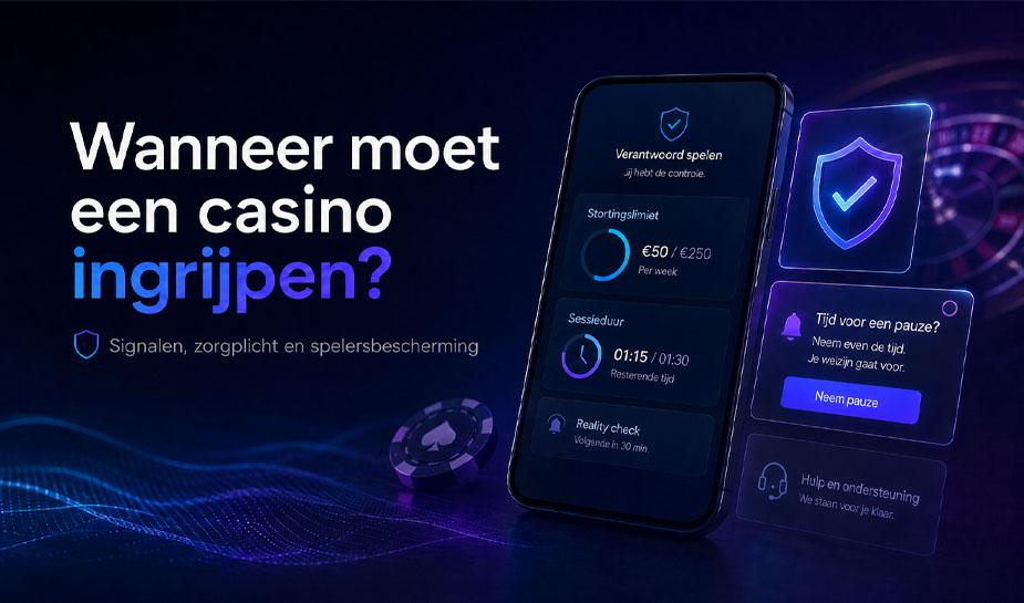 Wanneer moet een online casino ingrijpen als je te veel speelt?