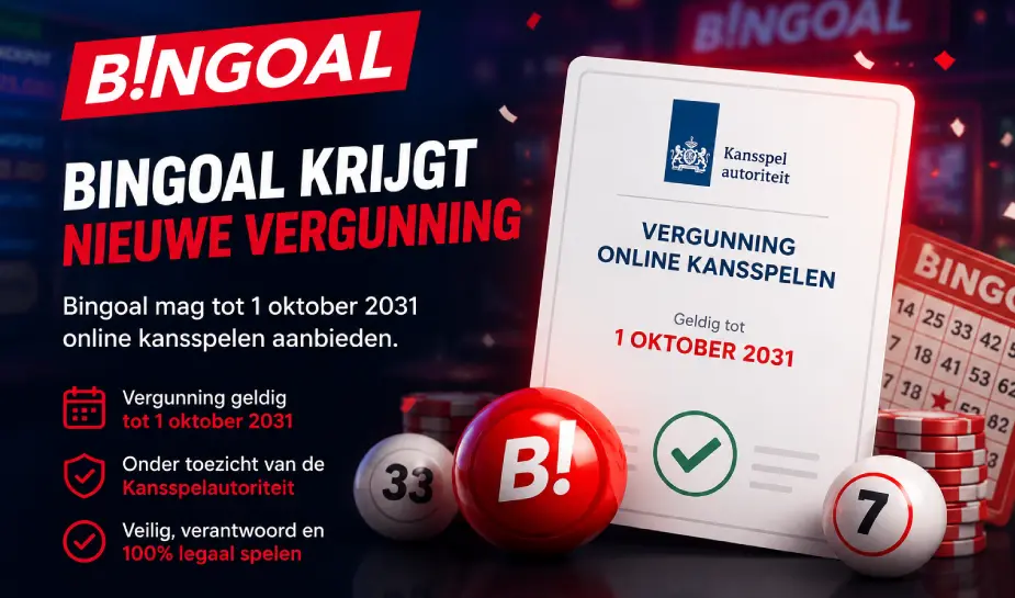 Bingoal krijgt nieuwe vergunning van Kansspelautoriteit