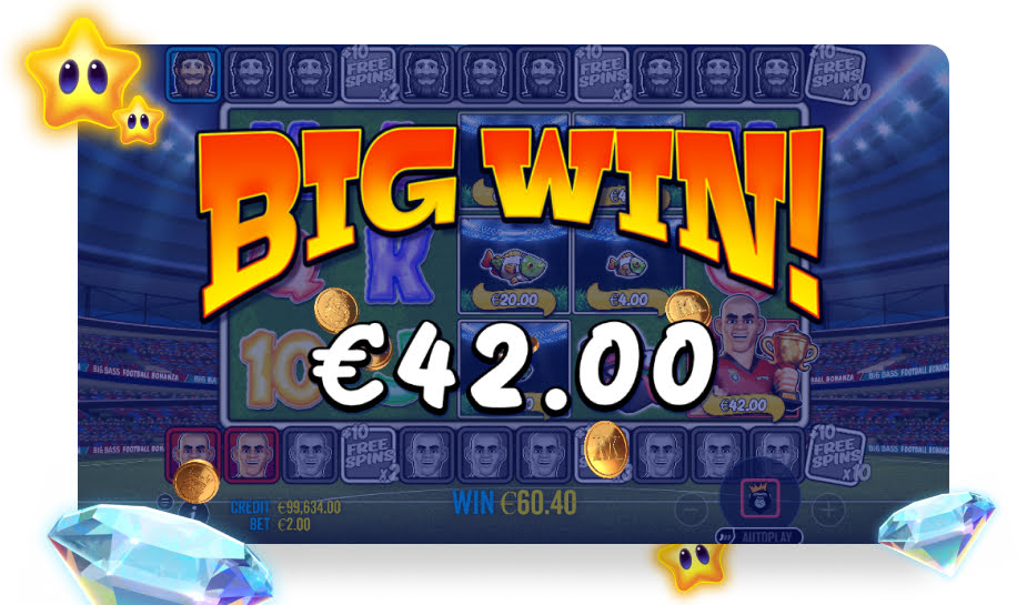 Big Bass Football Bonanza speelveld - big win