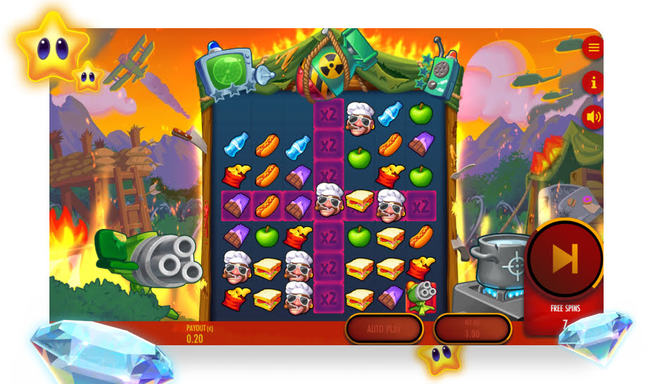 Hot Potato Battleground speelveld - Multipliers