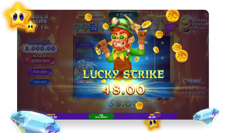 Mining Pots of Gold Express Gold Blitz Speelveld - Winn