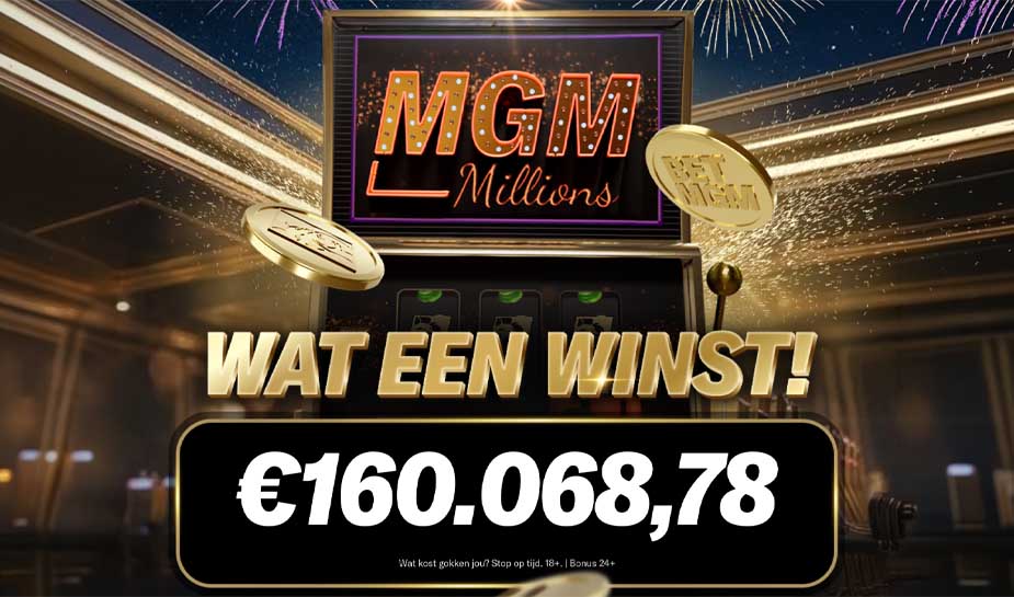 Nederlander wint ruim € 160.000 bij BetMGM