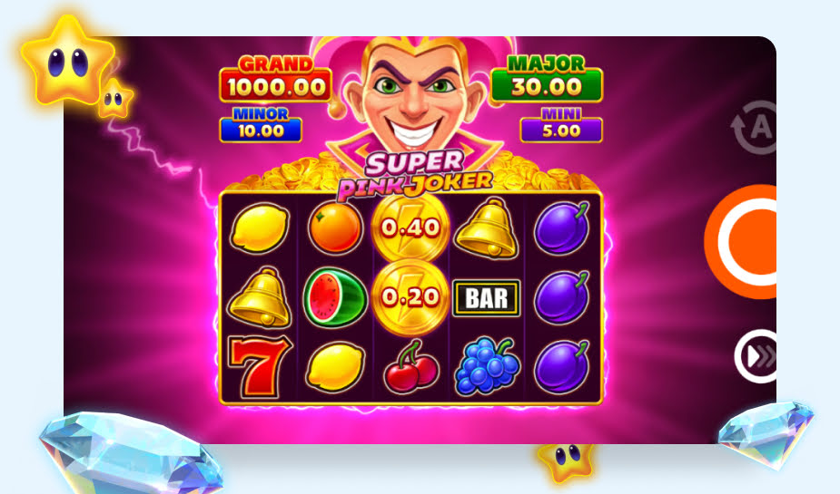 Super Pink Joker Hold and Win speelveld afbeelding