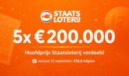 Vijf Staatsloterijspelers winnen ieder € 200.000