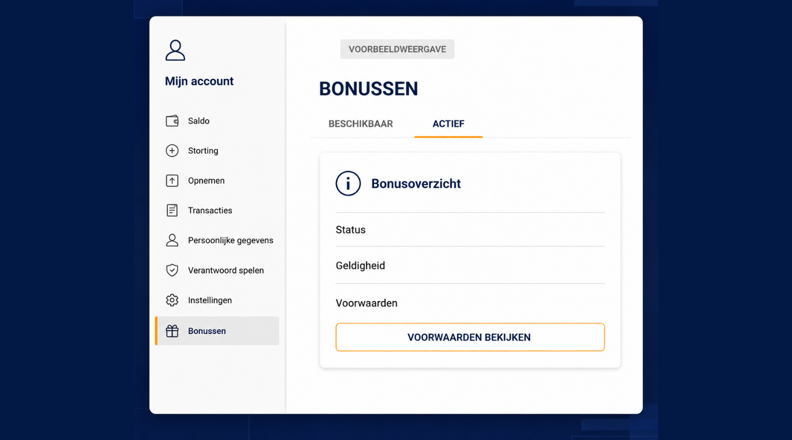 Open je bonussen en voorwaarden