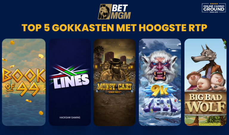 Top 5 gokkasten met hoogste RTP afbeelding