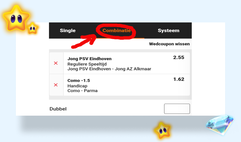 Combinatieweddenschappen stap 4