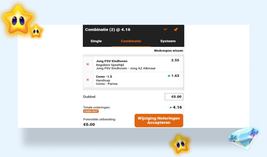 Combinatieweddenschappen stap 5