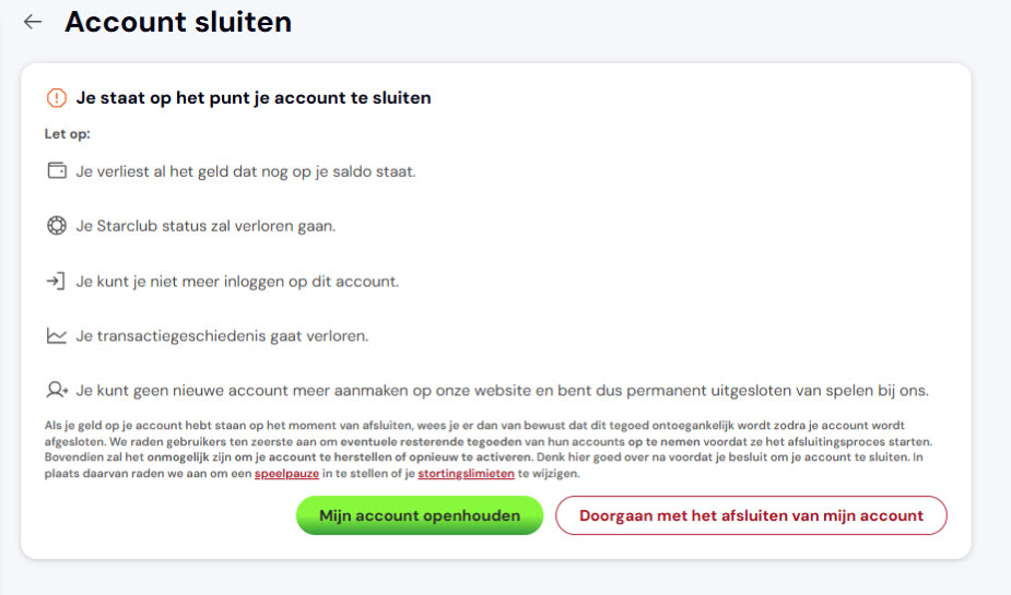 Account sluiten afbeelding 1