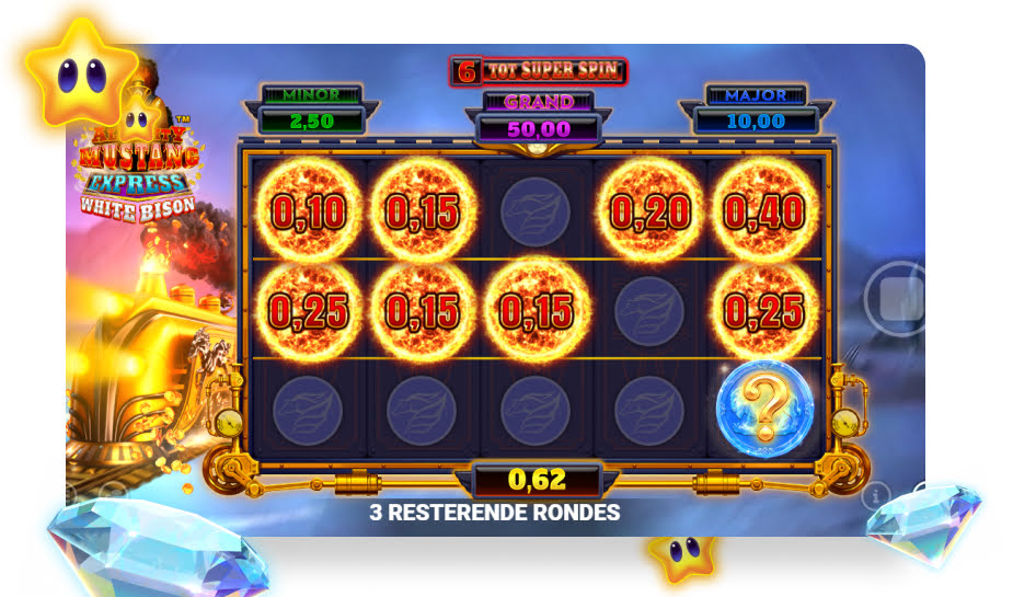 Almighty Mustang Express White Bison printscreen wit