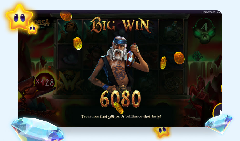 Barbarossa Beyond the Edge Speelveld - Big Win blauw