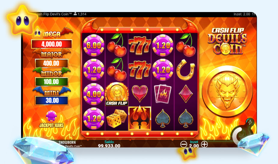 Printscreen Cash Flip Devils Coin afbeelding