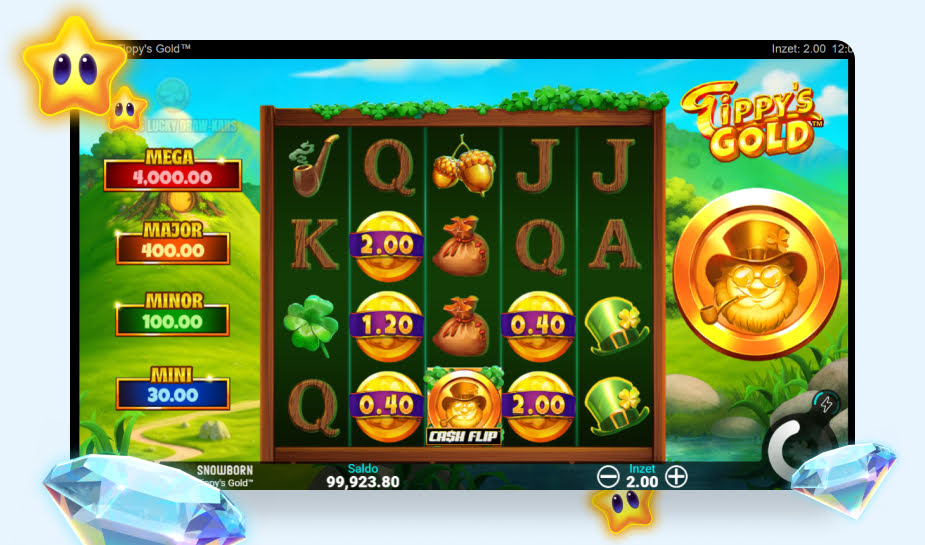 Printscreen Cash Flip Tippy's Gold afbeelding