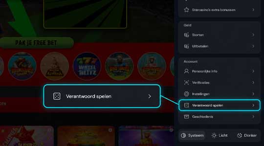 Ga naar ‘Verantwoord spelen’