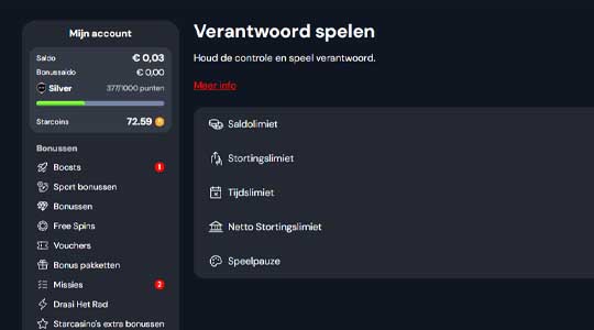 Kies de limiet die je wilt aanpassen