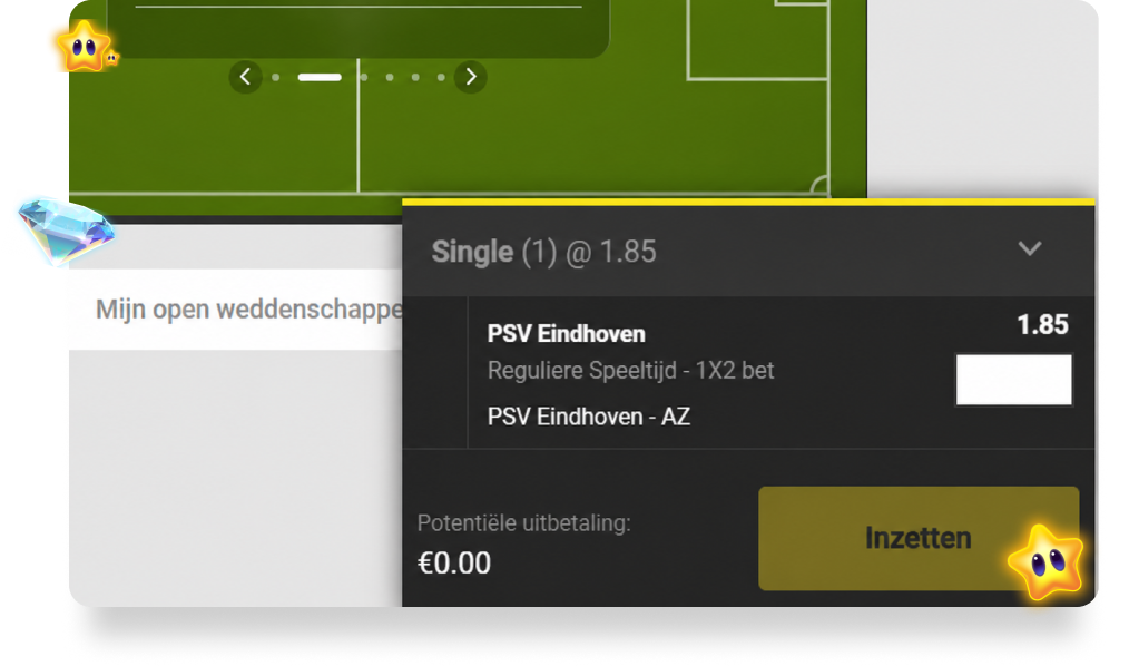 Voeg de selectie toe aan je wedcoupon