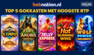 Top 5 gokkasten met de hoogste RTP bij Betnation