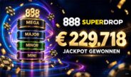 Nederlander wint € 229.718 met 888 SuperDrop Jackpot
