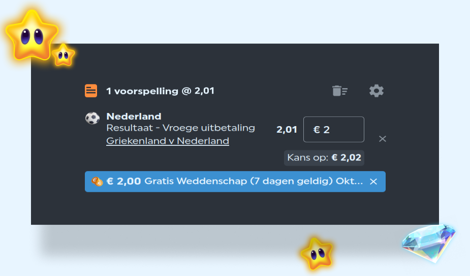 Hoe gebruik je een free bet? Free bet selecteren 925x545px