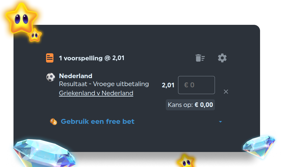 Hoe gebruik je een free bet? Toevoegen aan wedbriefje 925x545px