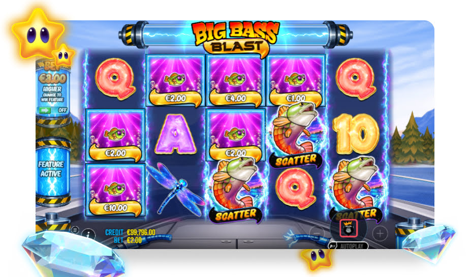Big Bass Blast - Speelveld 3 scatters