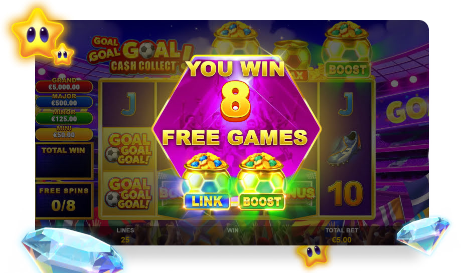 Goal Goal Goal Cash Collect Speelveld - 8 free games