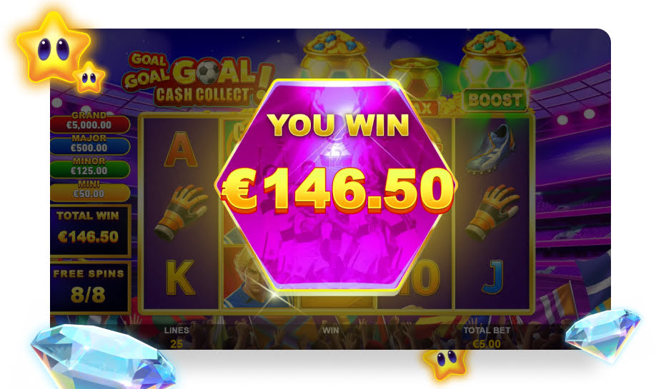 Goal Goal Goal Cash Collect Speelveld - win