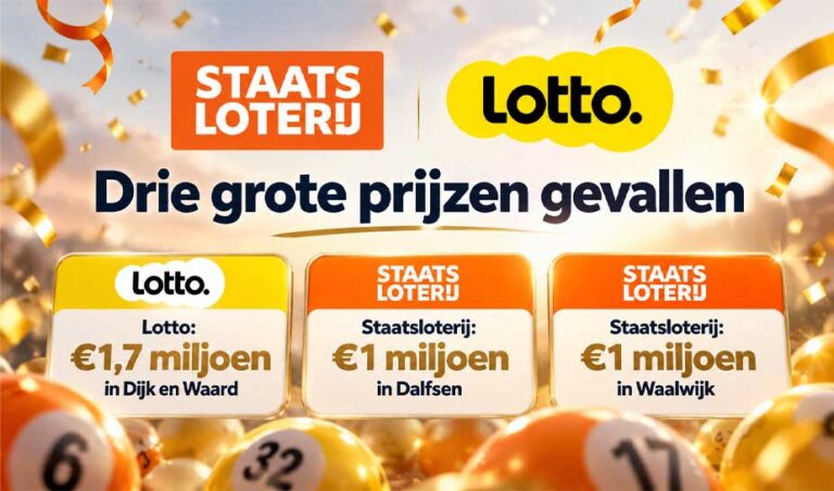 prijzenregen bij nederlandse loterij drie grote prijzen gevallen header