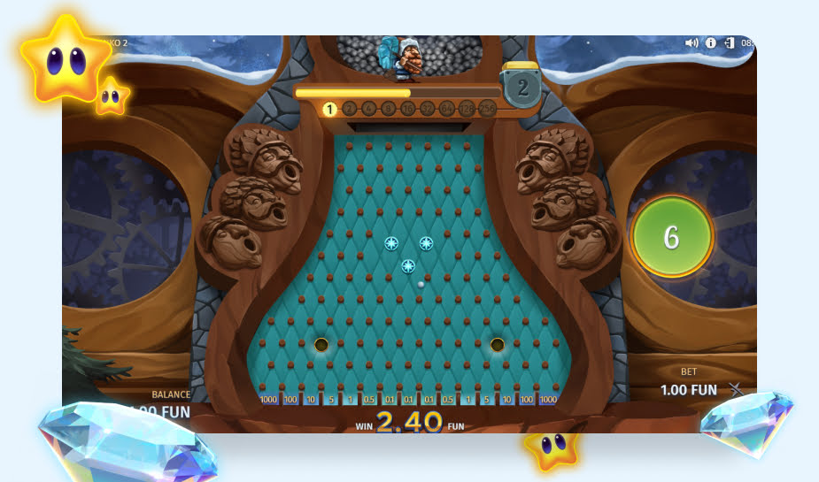 Printscreen Pine of Plinko 2 game play afbeelding