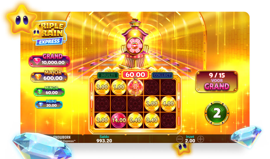 Triple Train Express Speelveld - Bonus collect